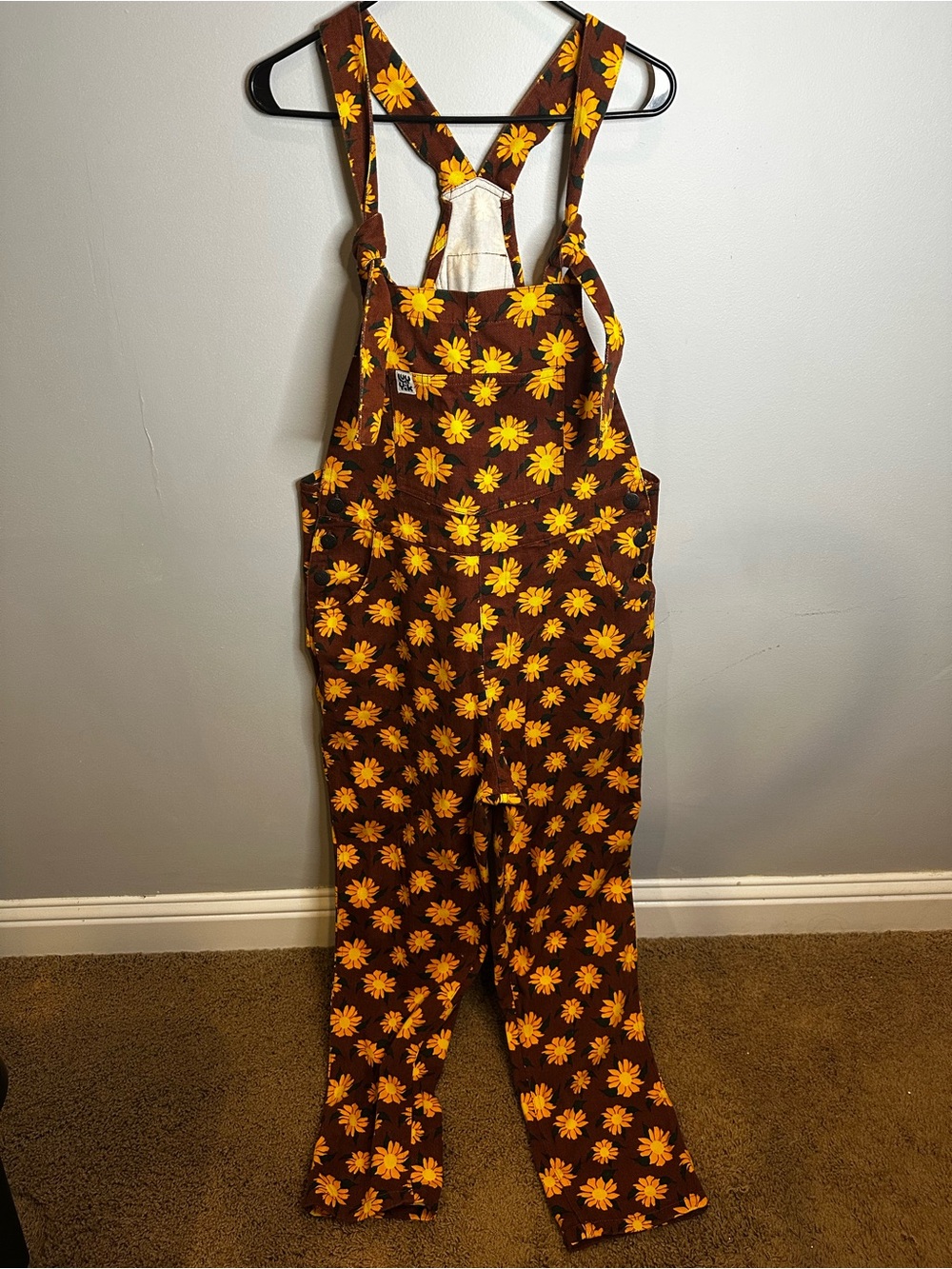 Lucy & Yak Sunflower Print Dungarees